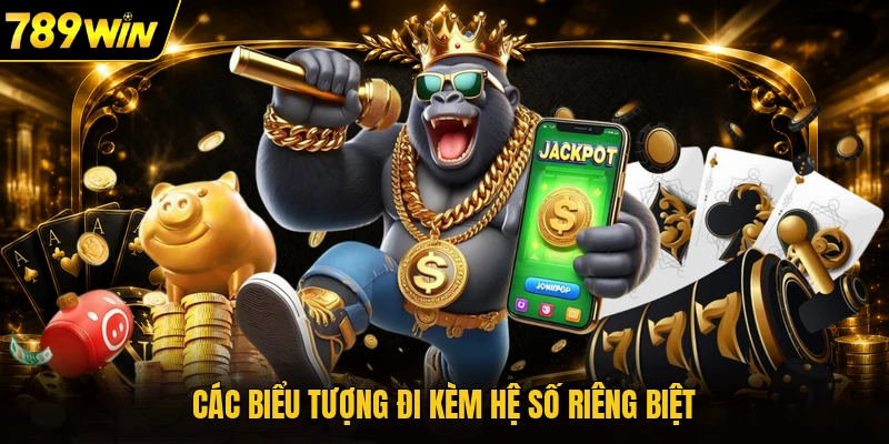 Các biểu tượng đi kèm hệ số riêng biệt